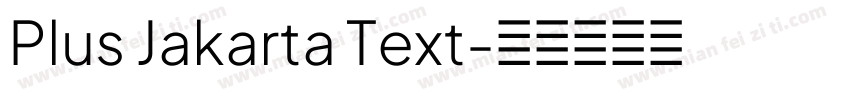 Plus Jakarta Text字体转换
